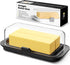 Pisol Large Butter Dish with Lid for Countertop and Fridge Refrigerator Door
