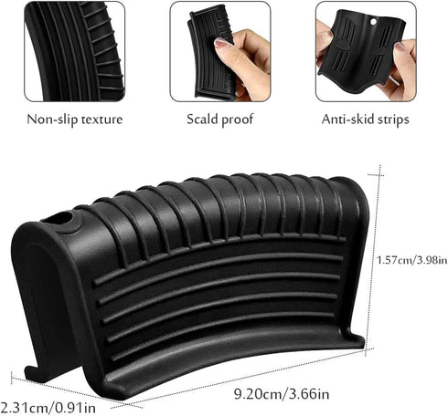 Silicone Assist Handle Holder, Hot Skillet Handle Covers for Cast Iron Skillets, Non-Slip Heat Resistant Pan Grip