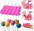 CCINEE 20 Cavity Silicone Cake Pop Mold with 30 pcs Clear Cellophane Treat Bags, 20 pcs Lollipop Sticks, 30 pcs Twist