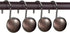 CHICTIE Bronze Shower Curtain Hooks Rings - Oil Rubbed Metal Rust Resistant Decorative Shower Curtain Hooks, Set of 12