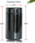 Black Glass Airtight Storage Container Jar 150ml with UV Protection for Spice and Coffee