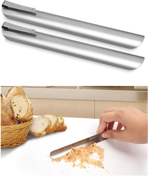 Crumb Sweeper, Professional Stainless Steel Crumb Scraper for Tablecloths in Restaurants and Homes (2 Pack)