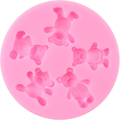 Bear Silicone Fondant Molds for Cake Decoration, Chocolate Candy Molds