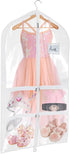 Univivi Clear PVC Dance Costume Bags, 40 Inch Garment Bag for Competitions with 4 Medium & 1 Large Pocket