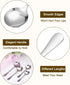 uxcell 6Pcs 5.1 Inch Stainless Steel Soup Spoon Set, Round Dinner Spoons for Bouillon Coffee Soup