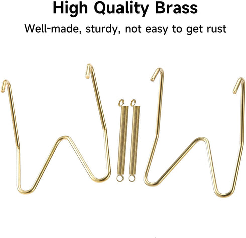 12 Piece Plate Hangers, 6/8/10 Inch Invisible Brass Wall Plate Hangers with 16 Piece Wall Hooks