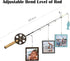 AZEZO 4''x4'' Wood Fishing Pole Picture Frame - Three Frames, Real Fishing Rod Design, Adjustable Hanging - Fishing