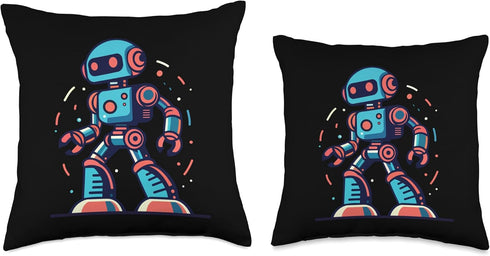 Robotics Throw Pillow, 16x16, Multicolor