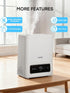 6L 60H 28dB 16H FOHERE Humidifiers for Bedroom, Cool Mist Humidifier for Large Room, Ultra-Quiet Runtime for Baby
