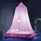 Eimilaly Glow in The Dark Stars Bed Canopy, Pink Princess Mosquito Net for Girls Bed Room Decor