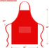 XEEYAYA 9 Pack (9 Pack, Bib Christmas Red Apron for Women Girls Ladies with Pockets - Kitchen Aprons Bulk for Cooking