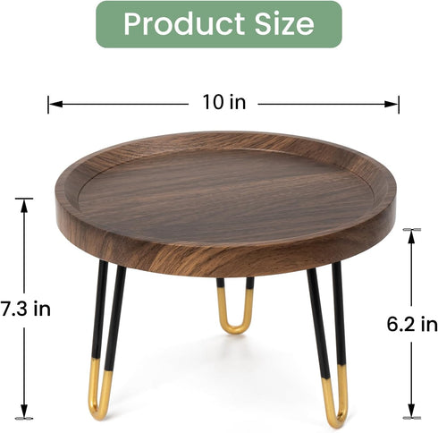 Plant Stand Indoor Outdoor, Mid Century Style Walnut Wood Color Plant Stand,Waterproof Design Modern Plant Table,Easily
