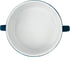 Pavilion Gift Company Livin' The River Life Stoneware Snack Soup Bowl, 13.5oz, Blue with BPA Free Lid