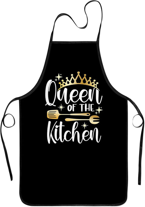 Grilling Aprons for Women and Men - BBQ Baking Apron, King and Queen Aprons, Funny Couple Aprons