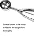 5.4 2.7 OZ, 2.5 inch/ 63MM 18/8 Large Cookie Scoop, Tbsp/ Ball, Stainless Steel Ice Cream Scoop, Cupcake Scoop