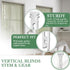 Vertical Blinds Replacement Stem and Gear, White Vertical Blind Repair Kit for Headrail and Carrier Stems