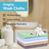 Set 200 Pack, 12x12 Inch, Orighty Wash Cloths Bulk Towels Highly Absorbent and Soft Feel Microfiber Face Cloths