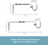 Kenney Adjustable Curtain Rod Brackets, Mocha (2-Pack)