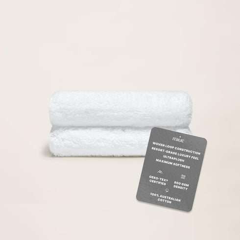 Set 2 800 100% Italic Ultraplush Australian Cotton Washcloths - of Luxury Plush Face Wash Cloths, Soft and Absorbent