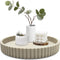WEITESI HOME Large Resin Decorative Tray for Coffee Table, 11 Round Tray Decor for