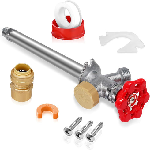 Boltigen 10inch Anti-Siphon Frost Free Sillcock, No Lead Brass Frost Proof Outdoor