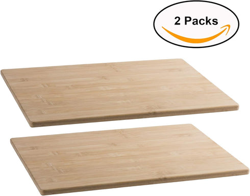 Hammont 17x 13x 0.5 (2 Pack) Bamboo Cutting Boards - Premium Wood Cutting Board with Juice Grooves, Durable Wooden