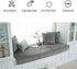 JeogYong Thick Plush Bay Window Mat, Non-Slip Crystal Velvet Cushion Pad for Indoor Tatami Sofa Decor, Modern Windowsill