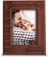 BELLA BUSTA Engraved Leather Picture Frame for 3 Years of Marriage, 5 x 7 Vertical (Rawhide)
