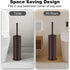 Bronze Toilet Brush and HolderExtra Long Handled Toilet Brush for BathroomStainless Steel Heavy Duty Toilet Bowl