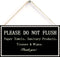 Septic Tank Notice - Please do not throw anything in the toilet other than toilet paper