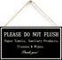 Septic Tank Notice - Please do not throw anything in the toilet other than toilet paper