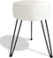 Velvet Vanity Stool Footrests, Round Ottoman Vanity Chairs with Anti-Slip Feet, Dressing