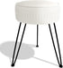 Velvet Vanity Stool Footrests, Round Ottoman Vanity Chairs with Anti-Slip Feet, Dressing