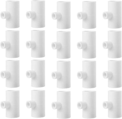 20 Pack Chicken Waterer PVC Tee Fittings - Fully Automatic for Threaded