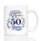 Cheers to 50 Years - Coffee Mug Gifts for Women & Men | 50th Anniversary Party Decor - 11oz White Ceramic Mug