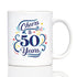 Cheers to 50 Years - Coffee Mug Gifts for Women & Men | 50th Anniversary Party Decor - 11oz White Ceramic Mug