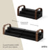 Expandable Three-Tier Spice Shelf - Bellwood Design in Black/Walnut
