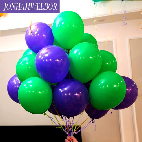 Jonhamwelbor Dark Purple Balloons 12 inch, 100 Pack Deep Royal Purple Latex Balloons for Party Decorations