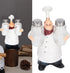 Small Resin Chef Statue Salt Shakers, Cute Figurines Spice Jars for Restaurant Kitchen Decoration