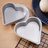 Pack of 4 Cute Non-Stick Pan-Shaped Cake Molds, Small Silver Heart-Shaped Pudding Jelly Cups