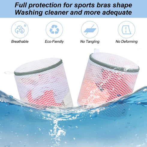 Vivifying Bra Bags for Laundry, 2 Pack Honeycomb Mesh Washing Bags for Lingerie, Delicates, Sock and Baby Clothes
