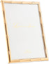 Lawrence Frames 5" W x 7" H Gold Metal Picture Frame with Bamboo Design (712257)