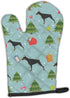 Caroline's Treasures BB4884OVMT Christmas Doberman Pinscher Oven Mitt, Heat Resistant, Kitchen Mitt for Hot Pans