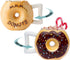 Ceramic Donut Mug - Chocolate Glaze Doughnut Mug with Sprinkles, "MMM... Donuts!" Quote, Large 14 oz Size, Brown