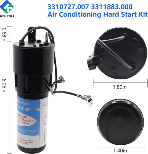 3310727.007 3311883.000 Air Conditioner Hard Start Kit Replace for 8333A9021 Fits for 8335-9021 9333-9021 105620-10-70 Hard Start Capacitor by KOLEOLL