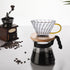 Gute Glass Coffee Dripper/Filter - Cone Glass Pour Over Coffee Dripper with Bamboo Stand for 1-4 Cups
