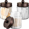 3PC Farmhouse Decor Qtip Holder, Apothecary Jars Bathroom Vanity Storage Organizer for Cotton Swab