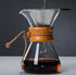 Pour Over Coffee Maker - 400ml/13.5oz Lead-Free Borosilicate Glass Carafe with Reusable Stainless Steel Drip Filter