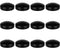 Mega Candles, 12 pcs Unscented Black Floating Candles, Hand Poured Wax, 3 Inch Diameter, Home Décor, Celebrations