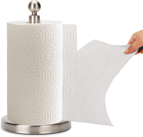 Kalitro Paper Towel Holder Countertop, Standing Paper Towel Roll Holder for Kitchen
